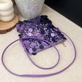 thumbnail image 6 of Glitter Shoulder Bag Sequin Handbag Purse Crossbody Bag for Women Evening Color Purple Size One Size, 6 of 7