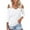 503_White, variant on Sweet Home Farm 3/4 Sleeve T Shirts for Women Tops V Neck Casual Blouses Cold Shoulder Basic Tees Floral Print Tshirts V Neck T Shirts for Women Black