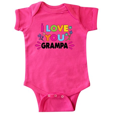 

Inktastic I Love You Grampa with Flowers Gift Baby Girl Bodysuit