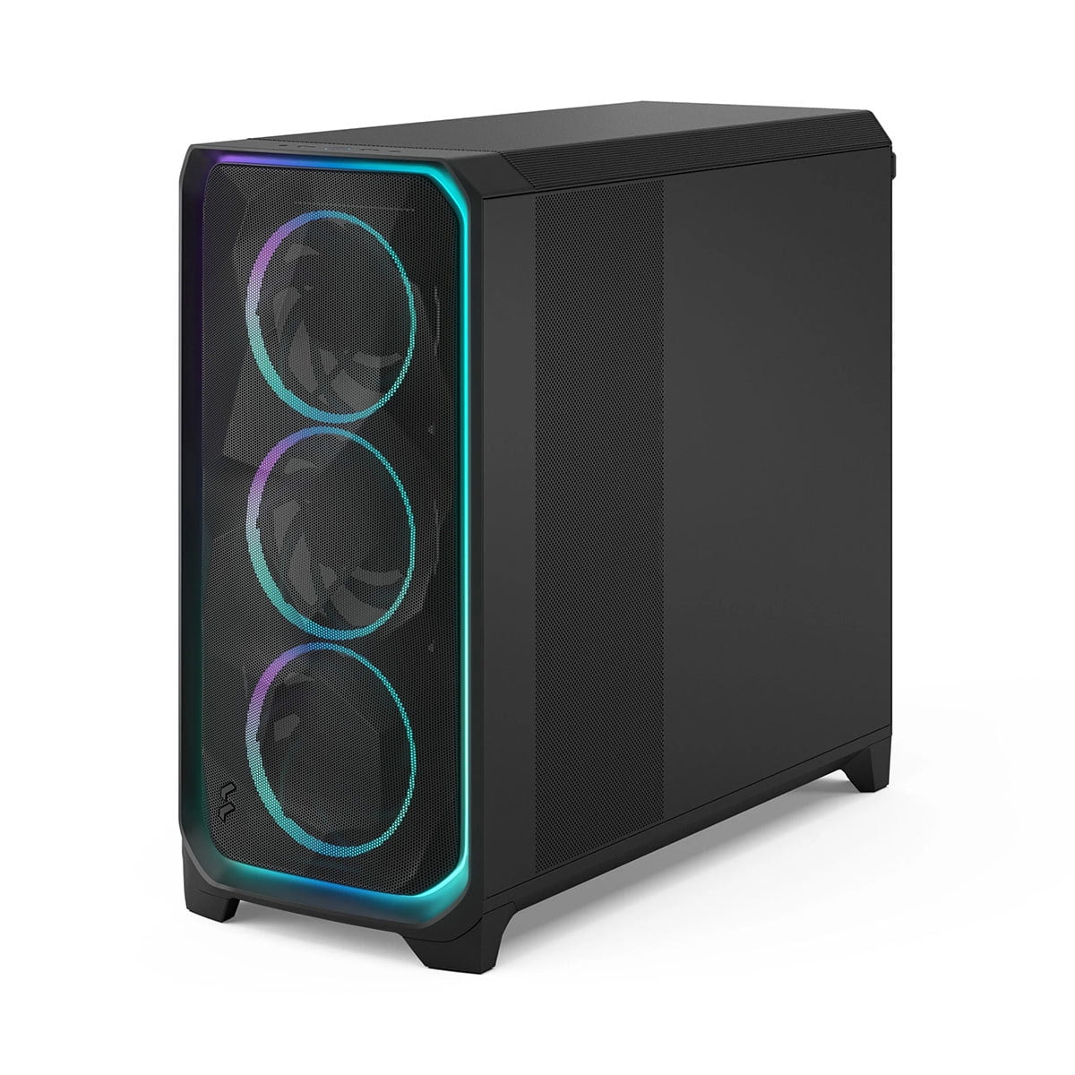 Fractal Design Meshify 3 XL Ambience Pro RGB E-ATX Full Tower PC Case -  Black Chassis with Light Tinted TG Side Panel