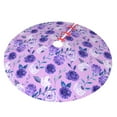 thumbnail image 2 of Kll 30" Christmas Tree Skirt Violet Xmas Tree Skirts Mat For New Year Xmas Holiday Party Indoor Outdoor Home Decoration, 2 of 9