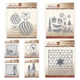 thumbnail image 2 of Troqueles de corte de Metal con marco de estrellas y paisaje navideño, decoración para diario de recortes, plantilla de grabado, tarjeta de felicitación artesanal hecha a mano, nuevo, 2 of 4