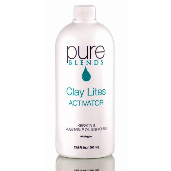 Reg / 33.8 oz , Pure Blends Clay Lite Activator Hair Scalp, Pack of 1 w/ SLEEK Teasing Comb