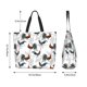 thumbnail image 5 of Balery Cool Chicken Bolsa Tote Estilo Estético con Cremalleras, Bolsa de Hombro, Bolsa de Compras Grande y Plegable, 5 of 8