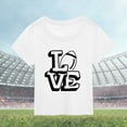 thumbnail image 2 of HUITKMM Girls Shirts Football Fans Sports Summer Kids Football Letter Printing Short Sleeve Out Wear T Shirt, 2 of 3