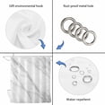thumbnail image 5 of Marble Waterproof Fabric Shower Curtain,Modern Grey White Rock Monochrome Simple Waterproof Fabric Shower Curtain for Bathroom Curtains Bathtubs Hotel Shower Curtains with 12 Hooks Standard 72x72, 5 of 8