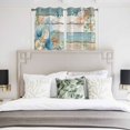 thumbnail image 3 of Teal Brown Beach Coastal Kitchen Curtains Window Panels, Summer Nautical Coral Shell Botanical Vintage Insulated Window Treatment Curtain, Grommet Curtains for Bedroom/Living Room, 2 Piece 52"Wx45"L, 3 of 8