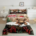 thumbnail image 2 of Feelyou Christmas Cow 01, Rustic Farmhouse Animal Twin Comforter Sets, Xmas Tree Gifts Reversible Bedding Set, Super Cozy Room Decor,2-Piece, 2 of 8