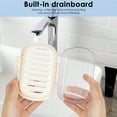 thumbnail image 4 of DODAMOUR 2 Pack Leakproof Travel Soap Container with Lid, Soap Bar Holder with Draining, Portable Soap Dish Case for Traveling, Camping, Gym, Bathroom (Clear White), 4 of 6