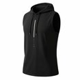 thumbnail image 2 of Stamzod Sleeveless Hoodies for Men Summer Casual Muscle Fit Hooded Sweat Shirt Oversized Workout Hoodie Gym Clothes for Men Black XL, 2 of 7