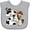 AC-Heather Grey, variant on Inktastic I'm Two-cowboy riding horse birthday Boys Baby Bib