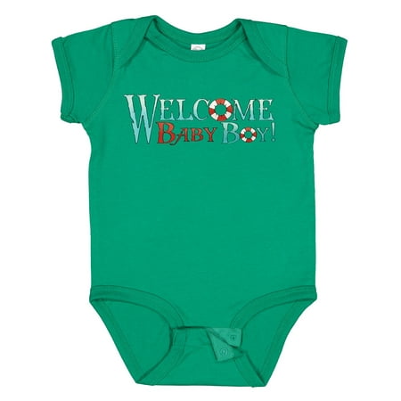 

Inktastic Nautical Welcome Baby Boy Gift Baby Boy Bodysuit