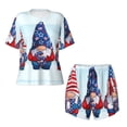 thumbnail image 4 of Lsque Cute Gnomes in USA1 Women's Short-Sleeved Pajama Set - 2 Piece Soft and Lightweight Sleepwear Set-Small, 4 of 9