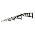 thumbnail image 4 of 120"x40" Window Door Awning Canopy, Polycarbonate Cover Entry Door Outdoor Window Awning Exterior, UPF 50+, Front Door Overhang Awning for Sun Shutter Brown & Black, 4 of 15