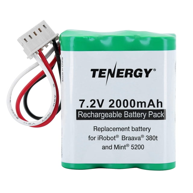 Batería de repuesto Tenergy 7.2 V 2000 mAh para iRobot Braava