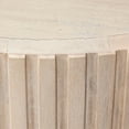 thumbnail image 4 of Jamie Young Notch Mango Wood Round Side Table White Bleach, 4 of 5