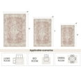 thumbnail image 6 of 6’x9’Washable Area Rugs for Living Room Non Slip Low Pile Vintage Carpets Pink, 6 of 7