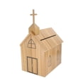 thumbnail image 1 of FixtureDisplays® Church Steeple Box Collection Box Tithing Donation Box Fundraising Charity Box With Cross 21397-C, 1 of 6