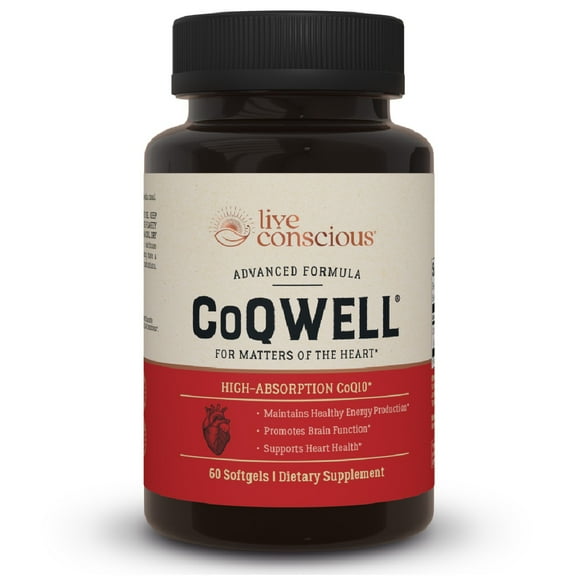 CoQWell - CoQ10 Heart, Brain, and Vascular Health Support, High-Quality Coenzyme Q10 Ubiquinone - 60 Softgels - 60 Day Supply