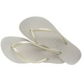 thumbnail image 4 of Havaianas Women's Slim Flip Flops - Spring and Summer Pool Sandals for Women - White, 9/10, 4 of 7