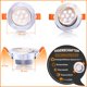 thumbnail image 3 of Hengda Set de 20 Focos Empotrables 7W Blanco Cálido LED Focos Orientables Iluminación de Techo Dontodent Kuyhfg Sin marca, 3 of 5