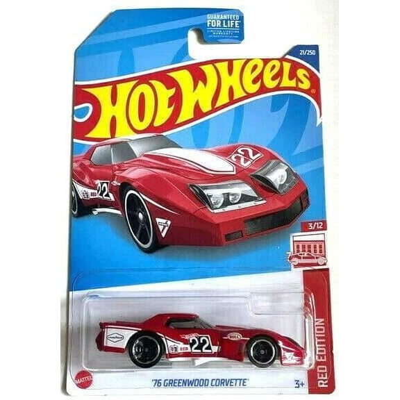 DieCast Hot Wheels '76 Greenwood Corvette, Red Edition 3/12