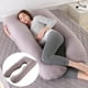 thumbnail image 2 of Almohada para embarazadas, almohada en forma de U desmontable y lavable, cojín grande, almohada de cintura, 2 of 6