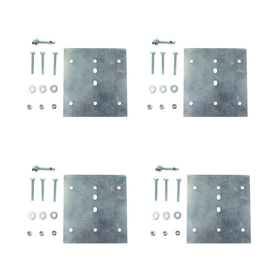 "Ultra Secure E track Plate Installation Kit, 4-pack | E-Track Rail Mounting Back plate, Bolts, Nuts, and Washers"