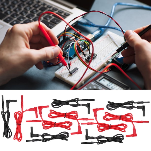 Cable De Prueba De Conector Banana, Cable De Prueba De Reparación Electrónica De 32 A 1000 V De Alta Resistencia Para Pruebas Eléctricas