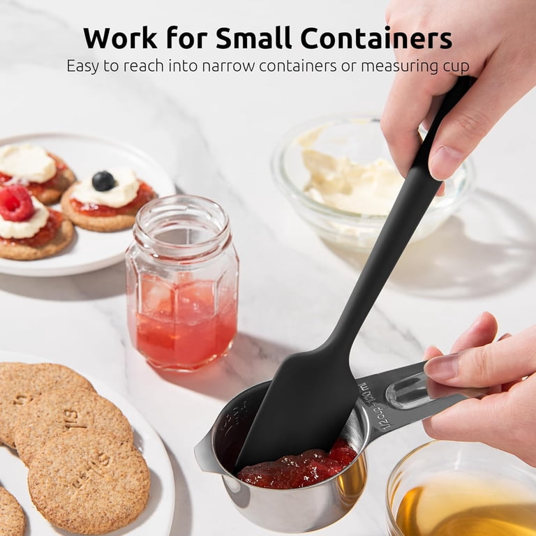 Mini Silicone Spatula, Black, 600°F Heat-Resistant photo 2