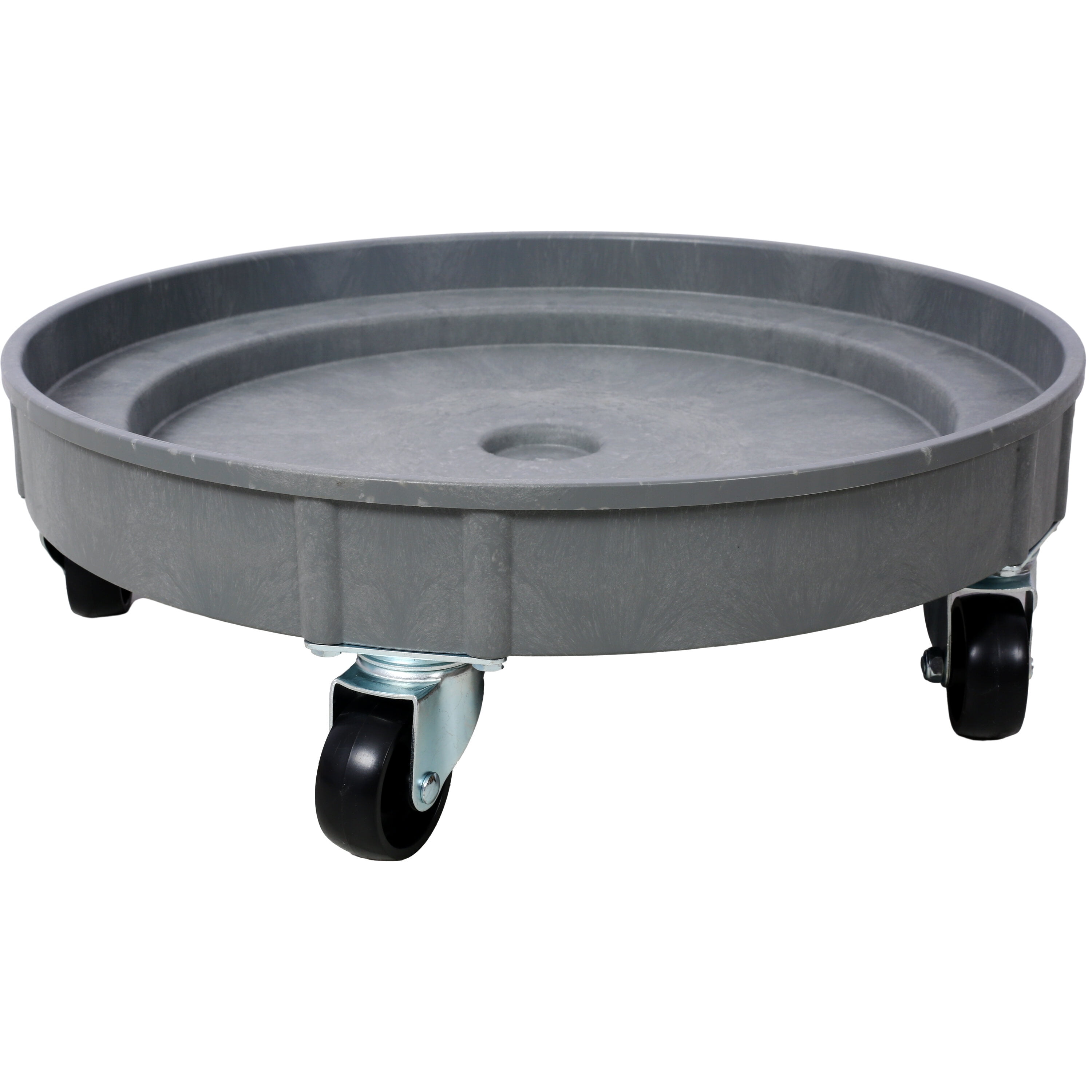 , 30 Gallon and 55 Gallon Heavy Duty Plastic Drum Dolly - Durable Plastic Drum Cart 900 lb. Capacity- Barrel Dolly with 5 Swivel Casters Wheel ,2pcs set, Gray ,Plastic ,