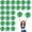 Green+Silver, variant on 24 PCS pom poms Cheerleading,13.8inch Sports Team Spirits Cheering Squad Dance Training with Finger Rings