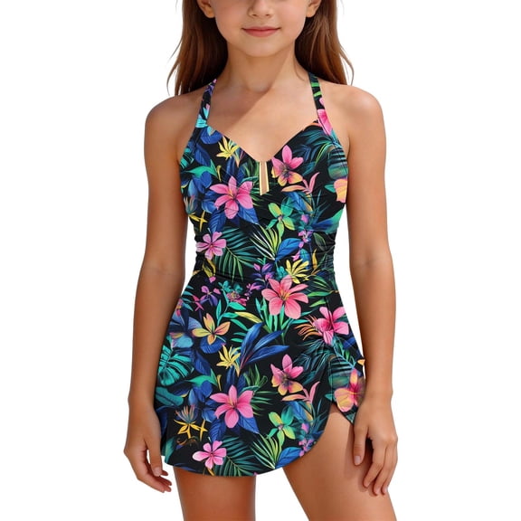 Piuwrlz Kids Girls Swimsuits 9 Years Girl Swimwear Beach Swimming Suit Multicolor Size 9 Years