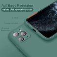 thumbnail image 4 of Designed for iPhone 11 Pro Max Case, Silicone Ultra Slim Shockproof Phone Case with Soft Anti-Scratch Microfiber Lining,[Enhanced Camera Protection], 6.5 inch, Midnight Green, 4 of 13