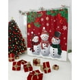 thumbnail image 3 of Christmas Snowman Bathroom Shower Curtains with Hooks, Christmas Tree Winter Pine Red Waterproof Fabric Washable Shower Curtain for Home Hotel Bathtub Decor 72x72 Inches, 3 of 7