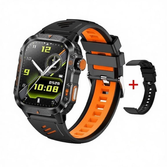 Military Smart Watch for Men Built-in GPS Compass/LED Flashlight | 2.01" HD Screen & Voice Assistant,100 Sport Modes,7ATM Waterproof Shockproof Fitness Tracker Smartwatch for Android iOS