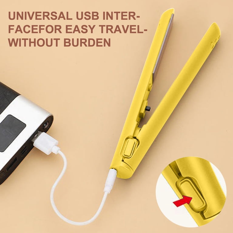ADruer Mini Dual-Purpose Curling Iron, USB Rechargeable  display picture 3