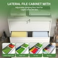 thumbnail image 5 of Locking Metal Lateral Filing Cabinet, Home Office Storage Cabinet for Hanging Files Letter/Legal/F4/A4, 5 of 12