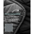 thumbnail image 5 of Microfiber All Seasons Down Alternative Quilted Comforter - Cooling Breathable Premium Soft Reversible Microfiber Duvet Blanket, Black/Gray, Twin/Twin XL, 5 of 6