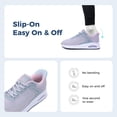 thumbnail image 4 of Women's Wide Walking Shoes Slip On WideToe Box Tennis Sneakers Atheltic Running Shoes GreyPink Size 7.5, 4 of 4