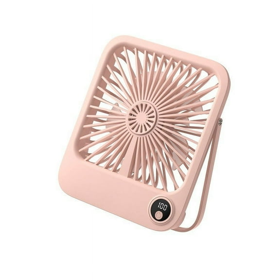 RoamHome Portable Desk Fan Small Quiet Desktop Mini Fan, Lightweight USB Rechargeable Tabletop Personal Cooling Fans High Appearance Gift for Students Workers (Pink)