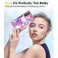 thumbnail image 2 of Samsung Galaxy S21 FE Purple Glitter Marble Full Body Clear Case, 360 Degree Anti-Scratch Protection Without Screen Protector, 2 of 5