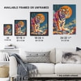 thumbnail image 3 of Artery8 Japanese Tiger in Sun Abstract Colourful Classic For Living Room Artwork Framed Wall Art Print A4, 3 of 5