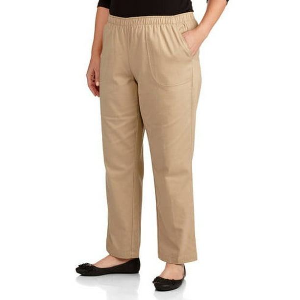 White Stag - Women's Plus-Size Classic Pull-On Pants - Walmart.com ...