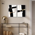 thumbnail image 3 of Minimalist Black and White Abstract Duo Canvas Print Living Room Wall Art by Art Remedy, White Frame, 16 x 24, 3 of 6