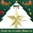 thumbnail image 2 of ZOEZOE 3 Pcs Mini Christmas Tree Topper Small Star Christmas Treetop Ornaments for Mini Tree Holiday Decorative Star for Xmas Home Decor, 2 of 7