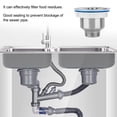 thumbnail image 3 of Kitchen Sink Drainer Wire Drain Filter, Stainless Steel, Effective Food Residue Filter, Water Storage Cover for Convenient Dish Washing, Double Rubber Mat for Enhanced Sealing, 3 of 8