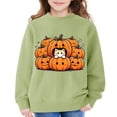thumbnail image 2 of Kids Halloween Crewneck Sweatshirt Boys Pumpkin Graphic Oversized Sweaters, 2 of 4