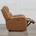 thumbnail image 6 of CHITA Genuine Leather Power Recliner Chair with Dual Motors and USB Ports, Saddle, 6 of 16