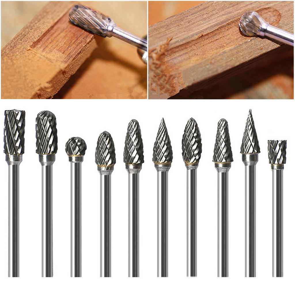Prolriy Tungsten Steel Grinding Head Drill Double Cut Carbide Burr Tool